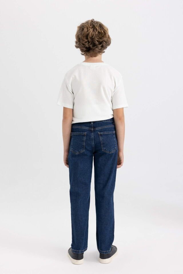 Erkek Çocuk Straight Fit Düz Paça Jean Pantolon