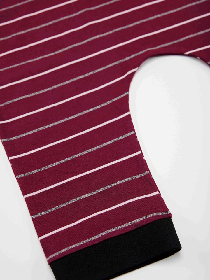 Komik Timsah Erkek Çocuk Pamuk Bordo Tulum