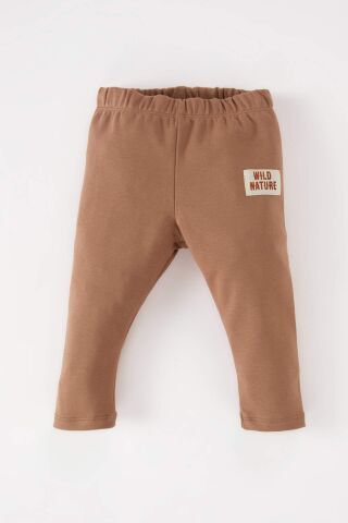 Erkek Bebek 2'li Takım Desenli Bisiklet Yaka Sweatshirt Beli Lastikli Alt