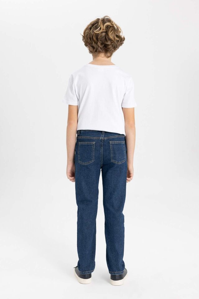 Erkek Çocuk Straight Fit Standart Paça Jean Basic Pantolon