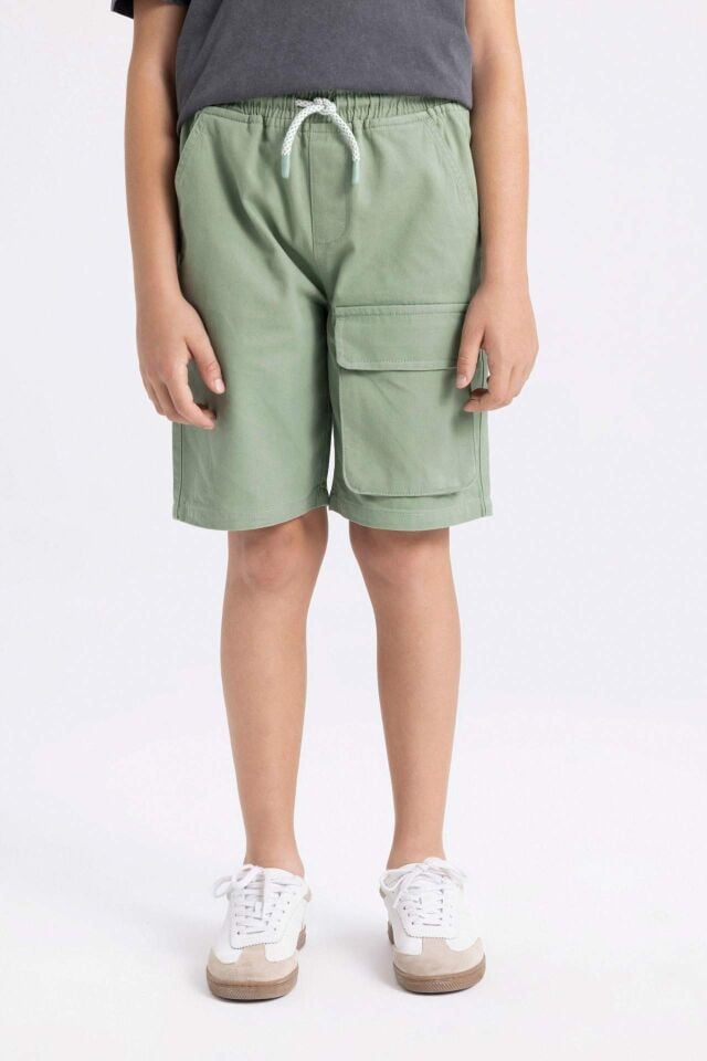 Erkek Çocuk Kargo Fit Gabardin Şort