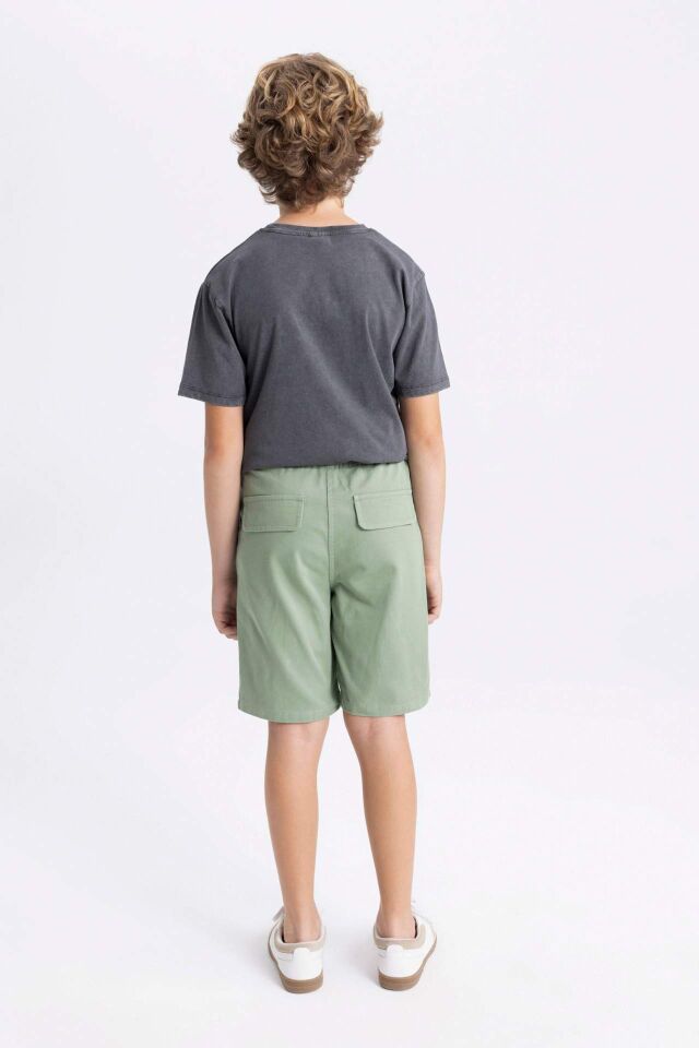 Erkek Çocuk Kargo Fit Gabardin Şort