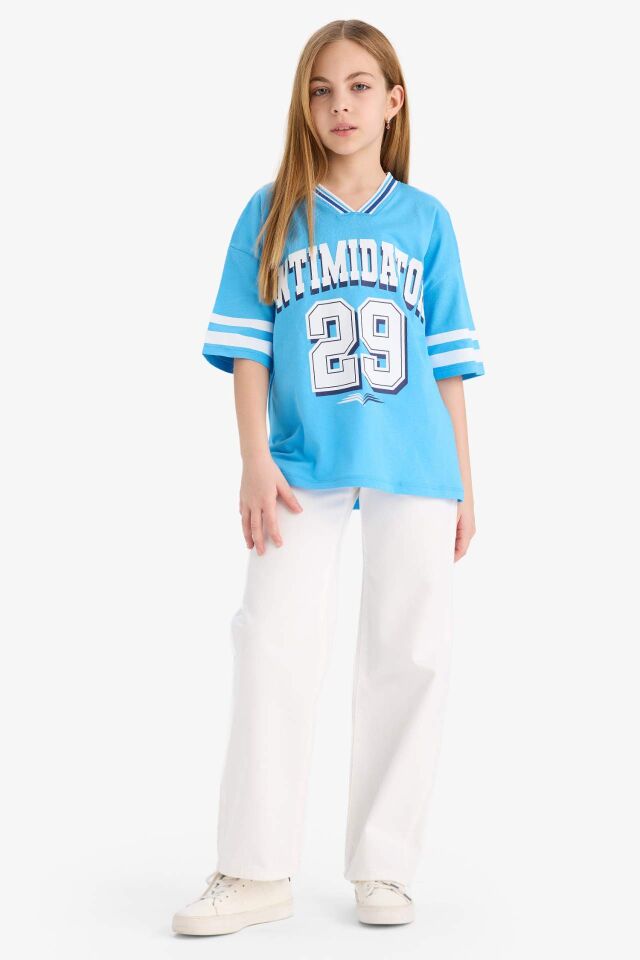 Kız Çocuk 90's Wide Leg Geniş Paça Jean Pantolon