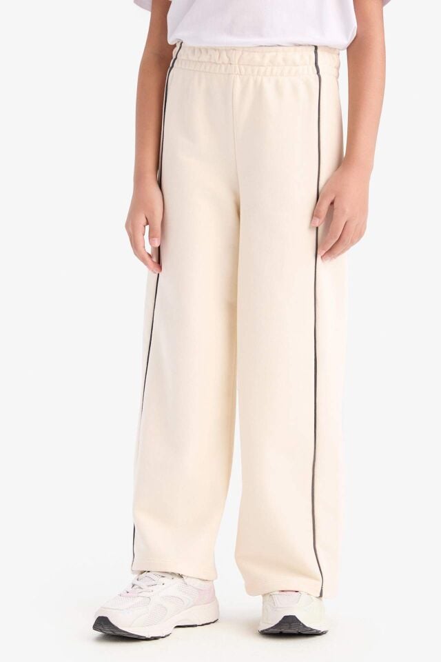 Kız Çocuk Wide Leg Beli Lastikli Geniş Bol Paça Eşofman Altı