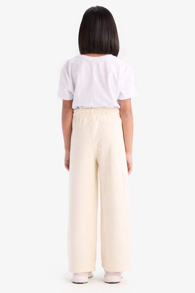 Kız Çocuk Wide Leg Beli Lastikli Geniş Bol Paça Eşofman Altı