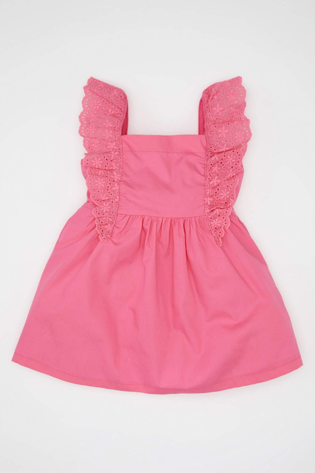 Kız Bebek Kolsuz Poplin Elbise