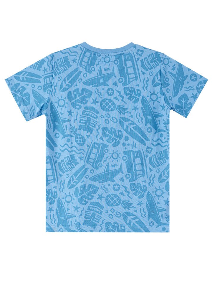 Shark Erkek Çocuk T-shirt Şort Takım 9 Y - Mavi