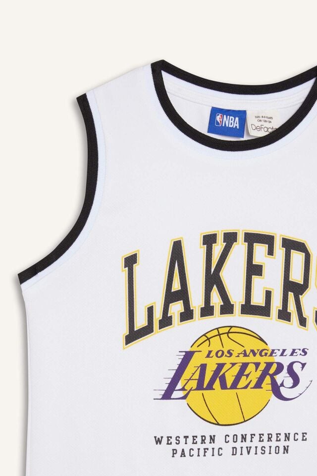 Erkek Çocuk NBA Los Angeles Lakers Bisiklet Yaka Atlet