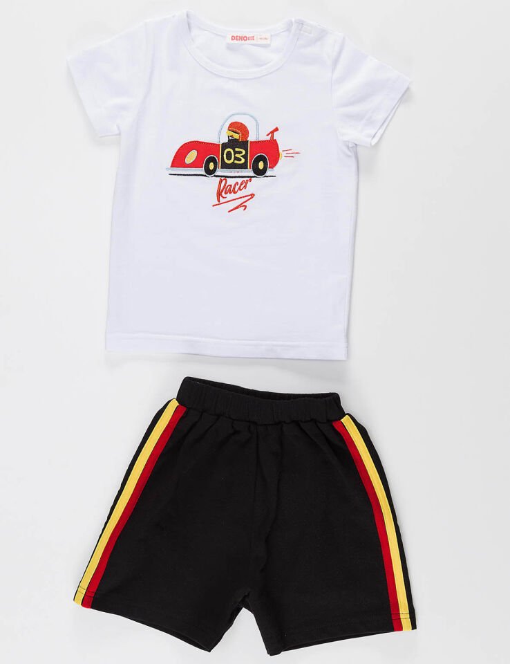 Racer 03 Erkek Bebek T-shirt Şort Takım