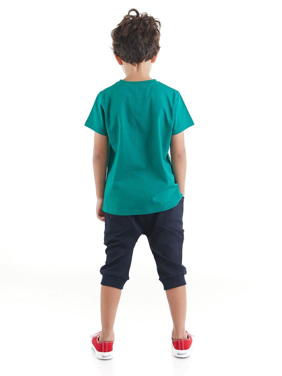 Yellow Digger Erkek Çocuk T-shirt Kapri Şort Takım