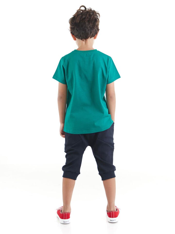 Yellow Digger Erkek Çocuk T-shirt Kapri Şort Takım