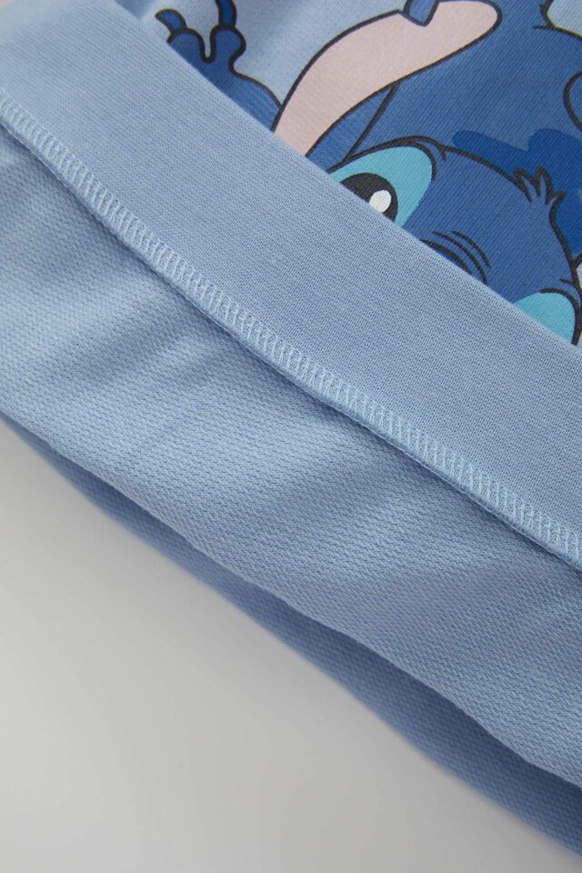 Kız Bebek 2'li Takım Disney Lilo & Stitch Sweatshirt Üst Beli Lastikli Desenli  Uzun İspanyol Paça Alt