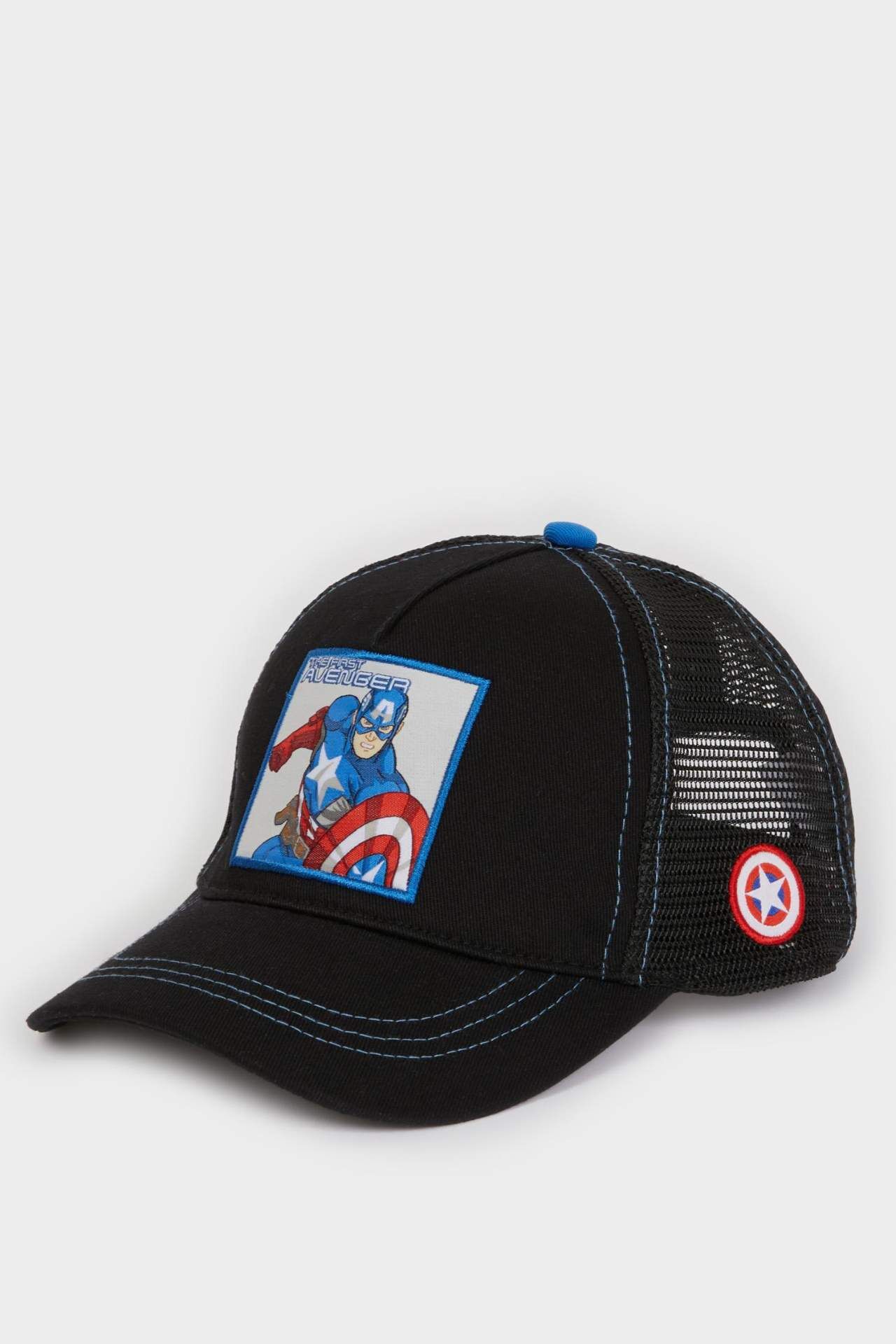Erkek Çocuk Marvel Avengers Etiket Baskılı Pamuklu Cap Şapka