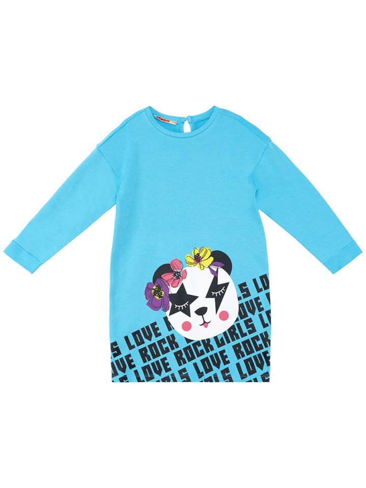 Girls Love Rock Kız Çocuk Elbise 7 Y - Mavi