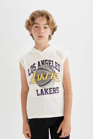 Erkek Çocuk NBA Los Angeles Lakers 2'li Takım Kapüşonlu Atlet Şort