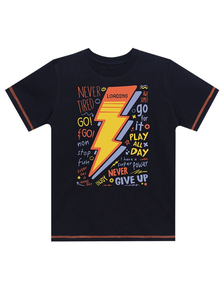Loading Erkek Çocuk T-shirt Kapri Takım 6 Y - Siyah, Antresit