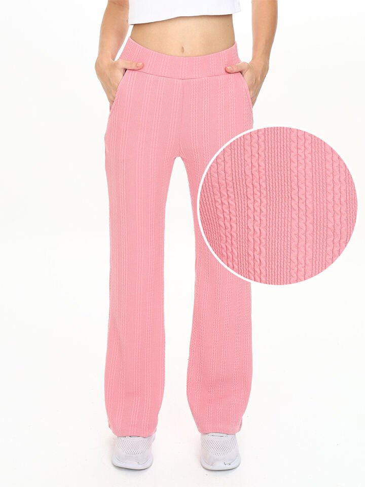 Kız Çocuk Boru Paça Pembe Basic Eşofman Altı 8 Y - Pembe