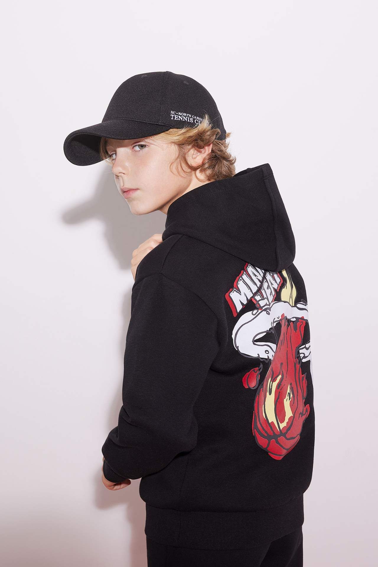Erkek Çocuk NBA Miami Heat Kapüşonlu Kalın Sweatshirt