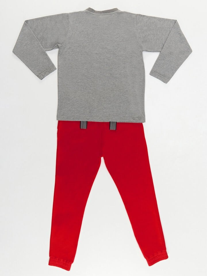 Rescue Unit Erkek Çocuk T-shirt Pantolon Takım 2 Y - Gri, Kırmızı