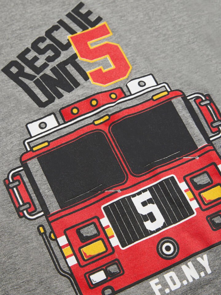 Rescue Unit Erkek Çocuk T-shirt Pantolon Takım 2 Y - Gri, Kırmızı