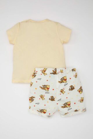 Erkek Bebek 2'li Takım Disney Winnie The Pooh Penye Kısa Kollu Tişört Şort
