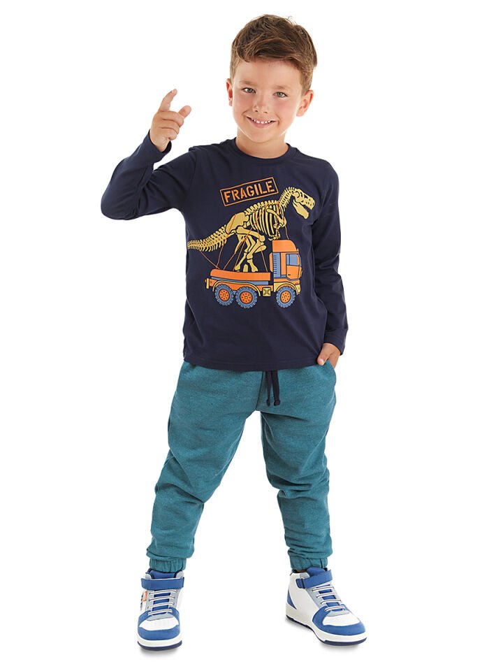 Fragile Erkek Çocuk T-shirt Pantolon Takım 9 Y - Lacivert