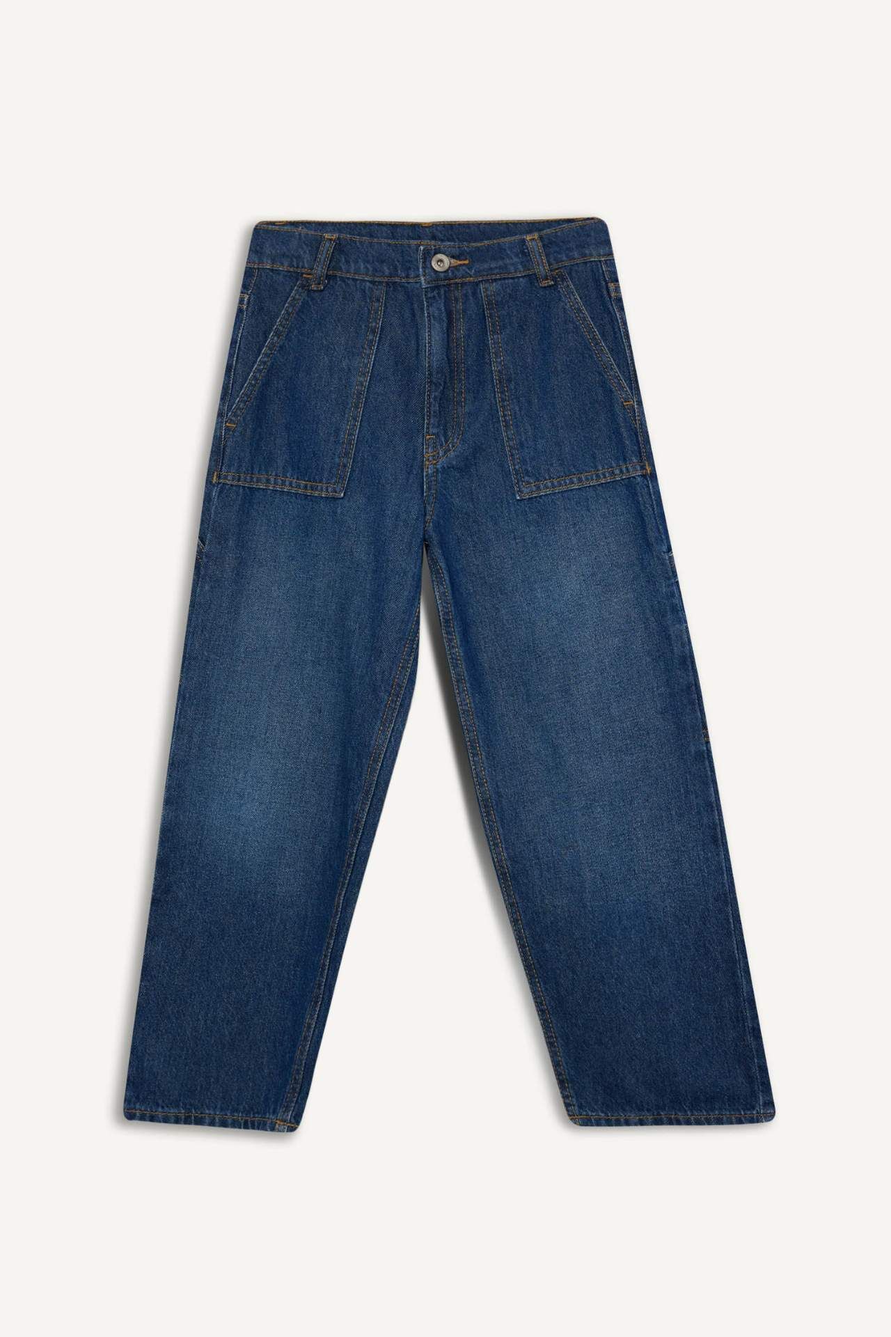 Erkek Çocuk Wide Leg Geniş Bol Paça Jean Pantolon