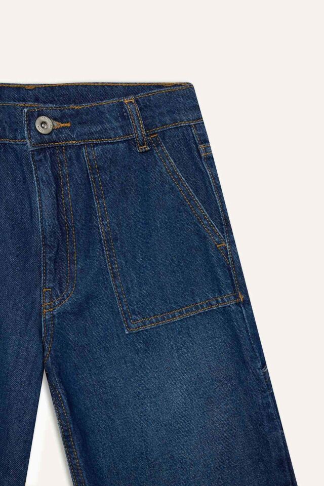 Erkek Çocuk Wide Leg Geniş Bol Paça Jean Pantolon