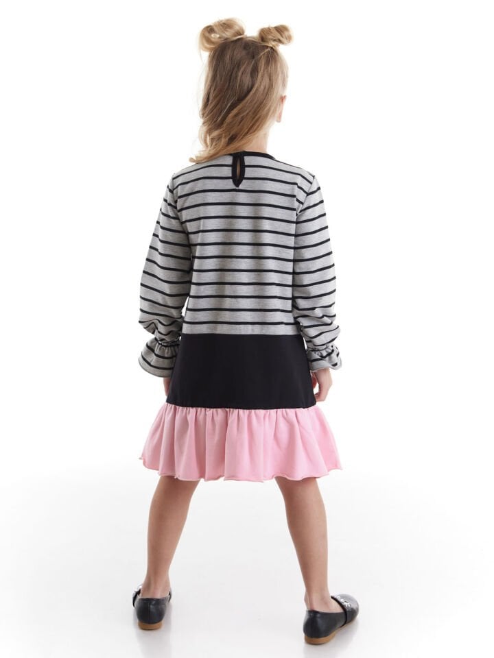 Siyah Kedi Kız Çocuk Elbise