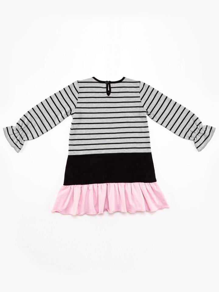 Siyah Kedi Kız Çocuk Elbise