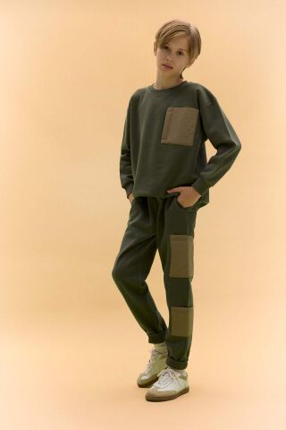Erkek Çocuk Kalın Beli Lastikli Jogger Eşofman Altı