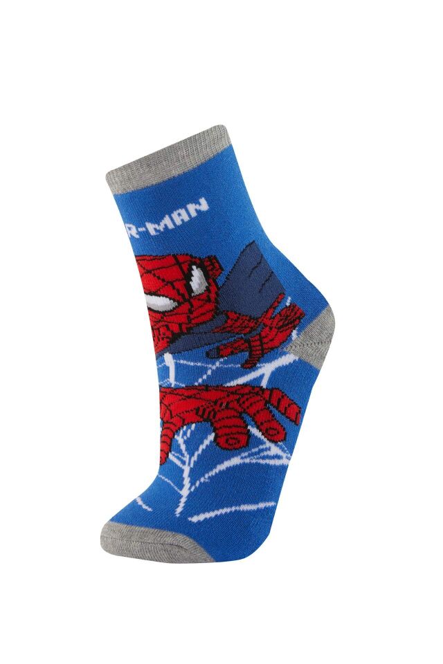 Erkek Çocuk Marvel Spiderman 2'li Pamuklu Kışlık Çorap