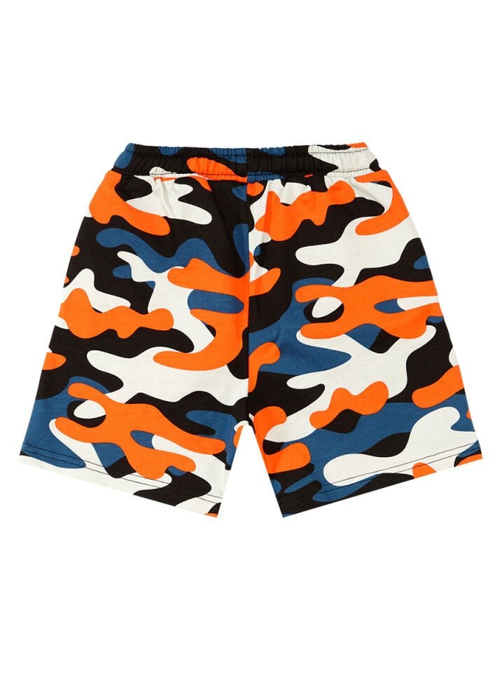 Uçak Erkek Çocuk T-shirt Kamuflaj Şort Takım