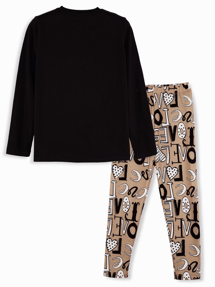 Love Kız Çocuk T-shirt Tayt Takım