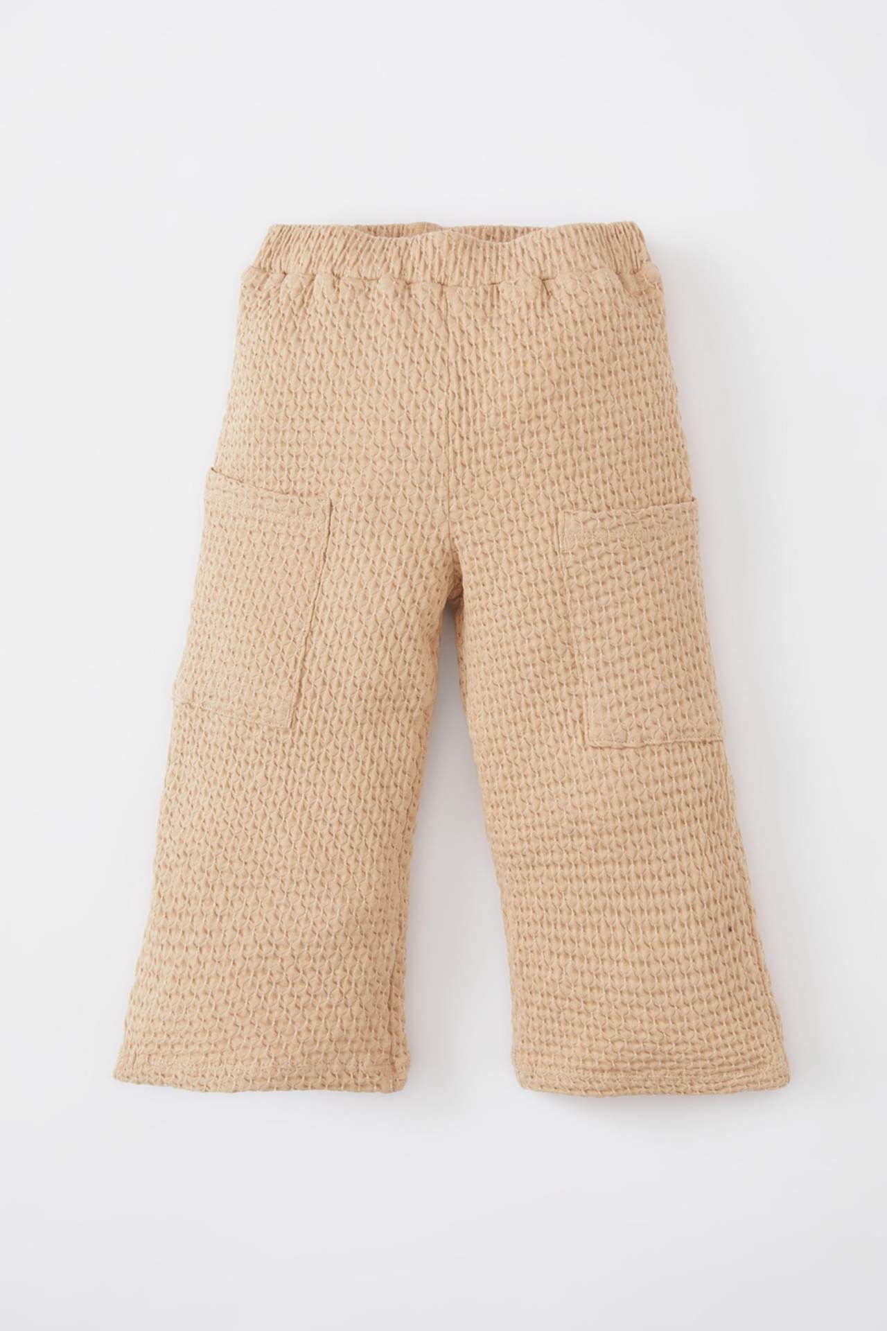 Kız Bebek Beli Lastikli Geniş Bol Paça Pantolon