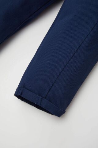 Erkek Bebek Beli Lastikli Düz Paça Gabardin Pantolon