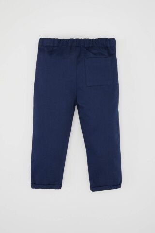 Erkek Bebek Beli Lastikli Düz Paça Gabardin Pantolon