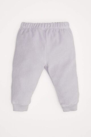 Kız Bebek Pijama Takımı Bisiklet Yaka Yılbaşı Temalı Uzun Kollu Velur Üst Beli Lastikli Uzun Alt