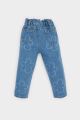 Kız Bebek Paperbag Çiçekli Jean Pantolon