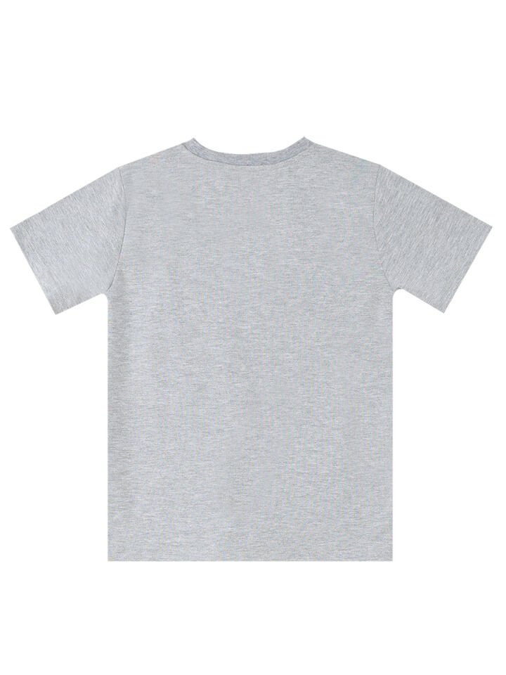 Uçak Erkek Çocuk T-shirt Kamuflaj Şort Takım 8 Y - Gri, Turuncu