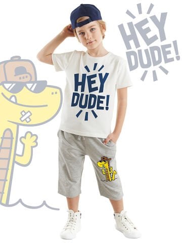 Hey Dude Erkek Çocuk T-shirt Kapri Şort Takım