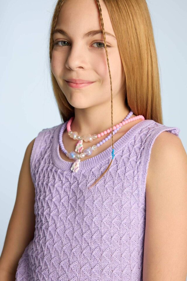 Kız Çocuk 2'li Renkli Unicornlu Kolye