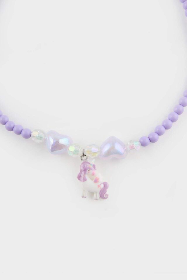 Kız Çocuk 2'li Renkli Unicornlu Kolye