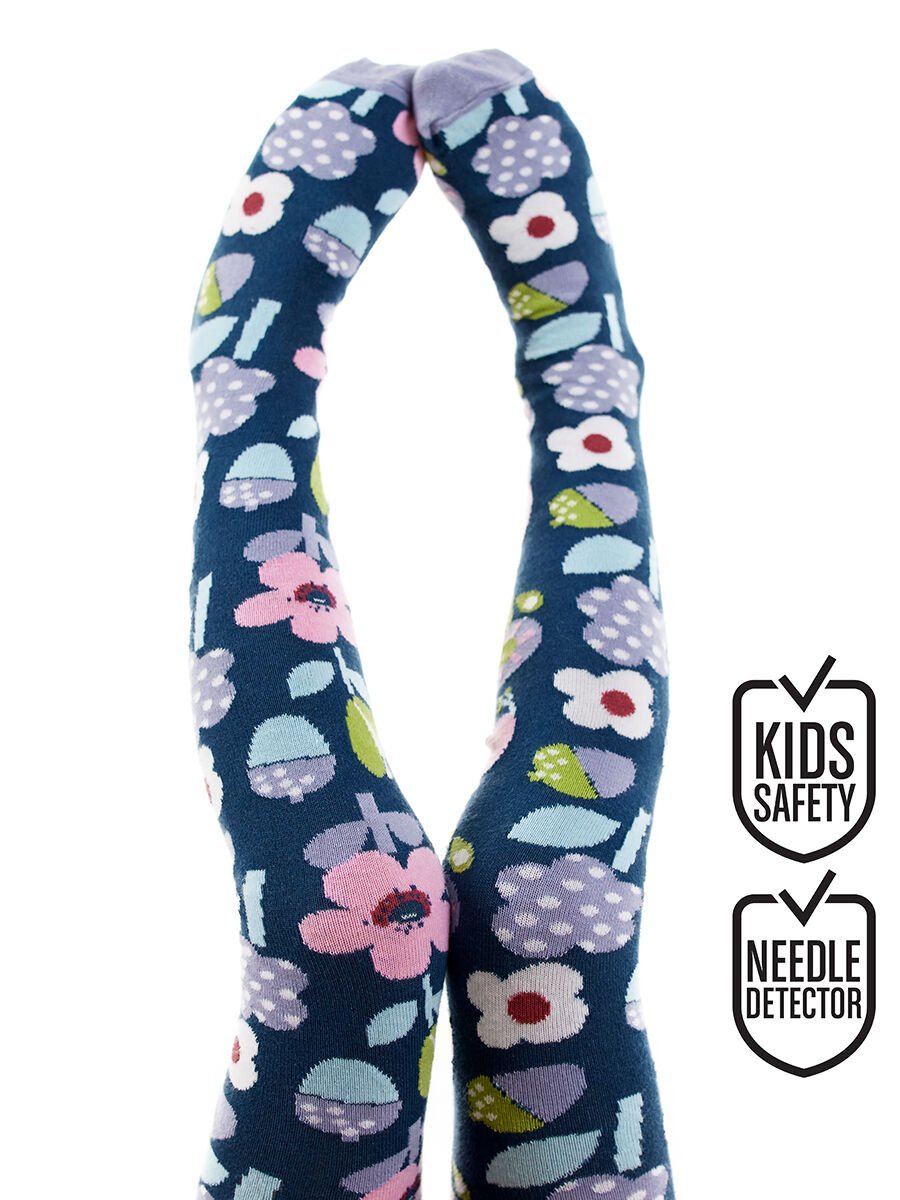 Çiçekler Kız Çocuk Külotlu Çorap