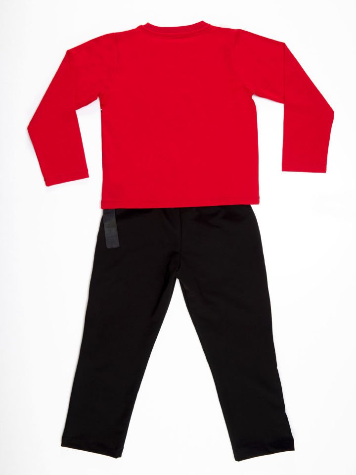 Hello Leo Kız Çocuk T-shirt Pantolon Takım 6 Y - Kırmızı, Siyah