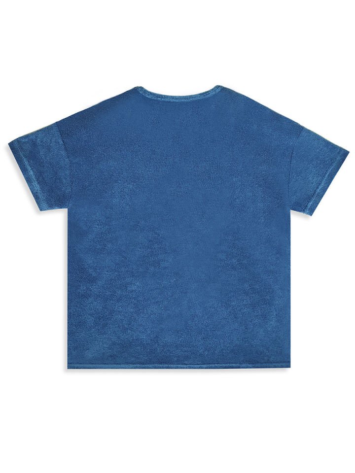 Çapa Erkek Çocuk Mavi Havlu Şort T-shirt Takım 9Y - Mavi
