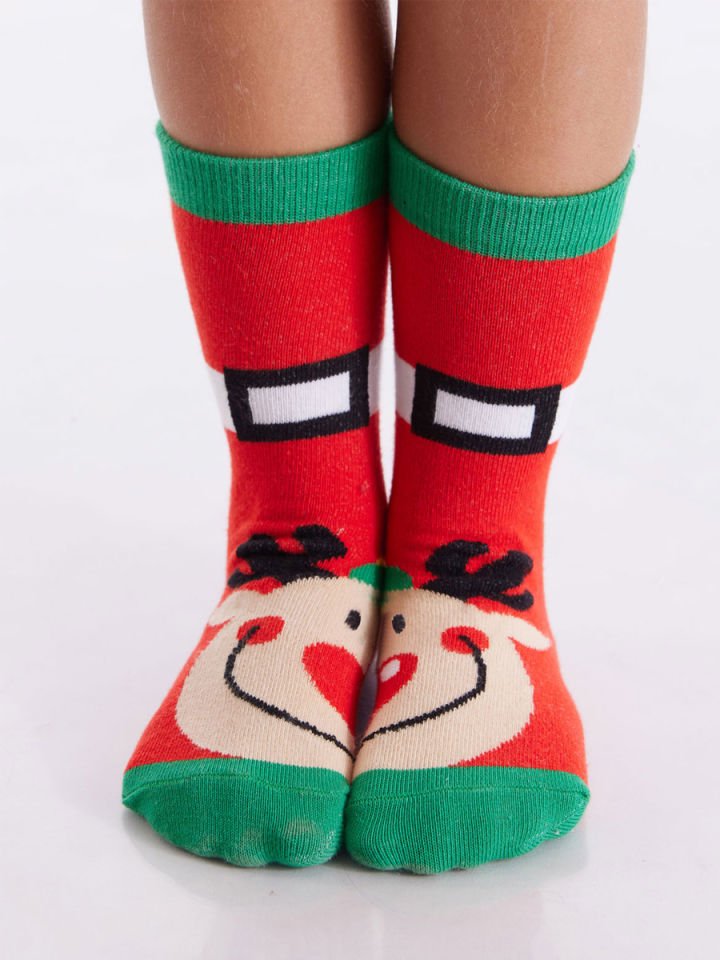 Geyik&Penguen Unisex Çocuk 2li Çorap Takım