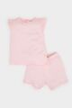 Kız Bebek Pijama Takımı Kısa Kollu Penye Üst Beli Lastikli Şort