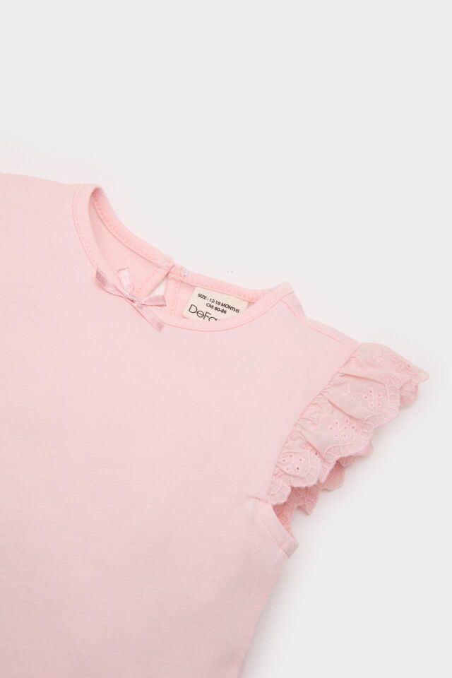 Kız Bebek Pijama Takımı Kısa Kollu Penye Üst Beli Lastikli Şort