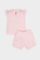 Kız Bebek Pijama Takımı Kısa Kollu Penye Üst Beli Lastikli Şort